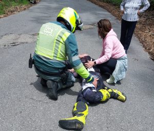 Herido el piloto de una moto en la subida a San Lorenzo