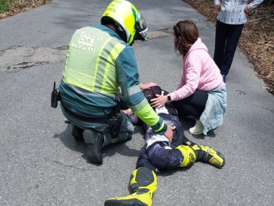 Herido el piloto de una moto en la subida a San Lorenzo