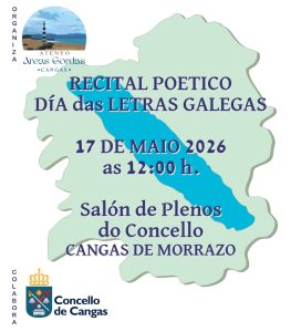 Cangas celebra este domingo un recital poético polo Día das Letras Galegas