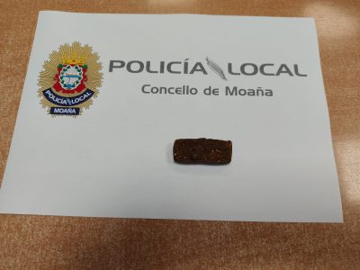 Incautan a un conductor 10 gramos de hachís en un control en Moaña