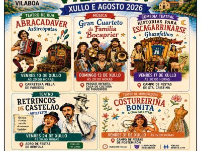 Vilaboa inaugura este venres o Verán Cultural 2026 con teatro, música, cine e tradición