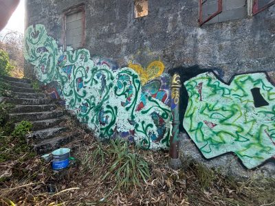 Identifican a los autores de pintadas en la antigua fábrica de Ameixide