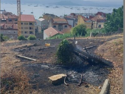 Investigan a un vecino de Moaña de 36 años por un incendio intencionado en A Miranda