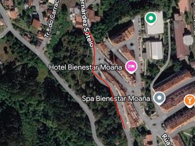 Moaña prohíbe aparcar desde este lunes en dos calles por trabajos de desbroce y limpieza