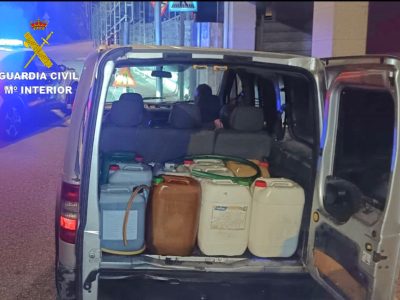 Localizan en Moaña una furgón cargado con gasoil robado